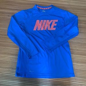 Nike Dri-fit long always blue athletic shirt size L
